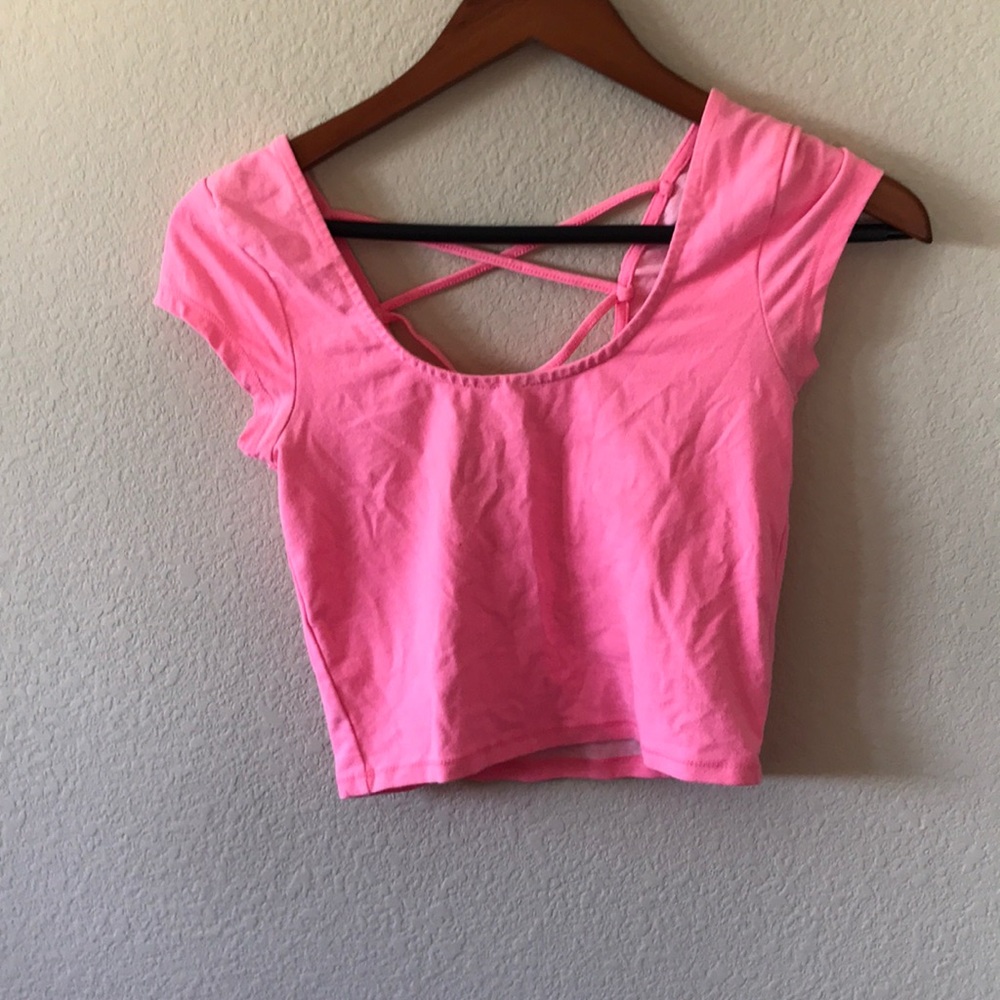 Pink crop top